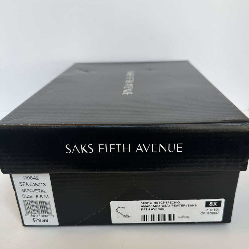 Saks Fifth Avenue Silver Strappy Heels - See Video! - Picture 9 of 9